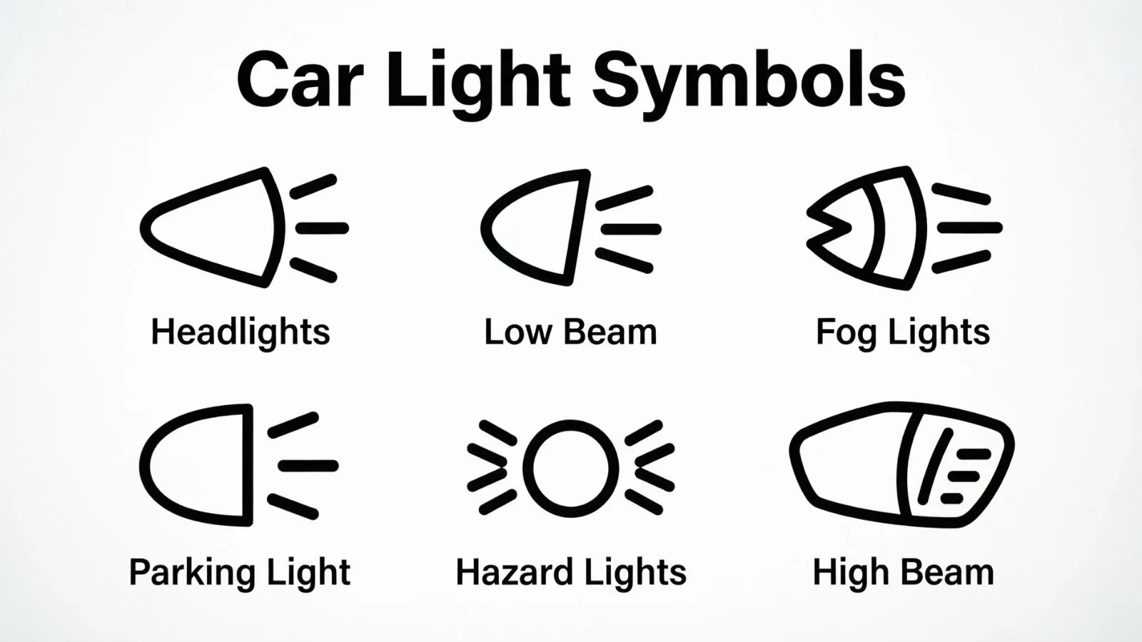 Car Light Symbols