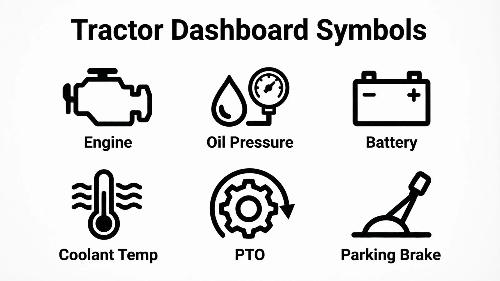 Tractor Dashboard Symbols