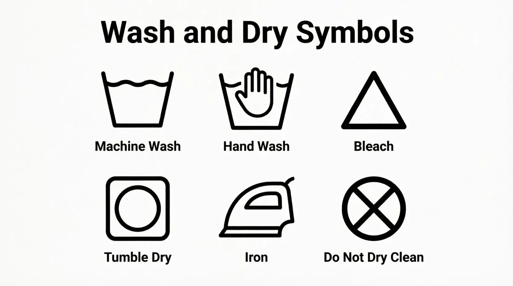 Wash and Dry Symbols
