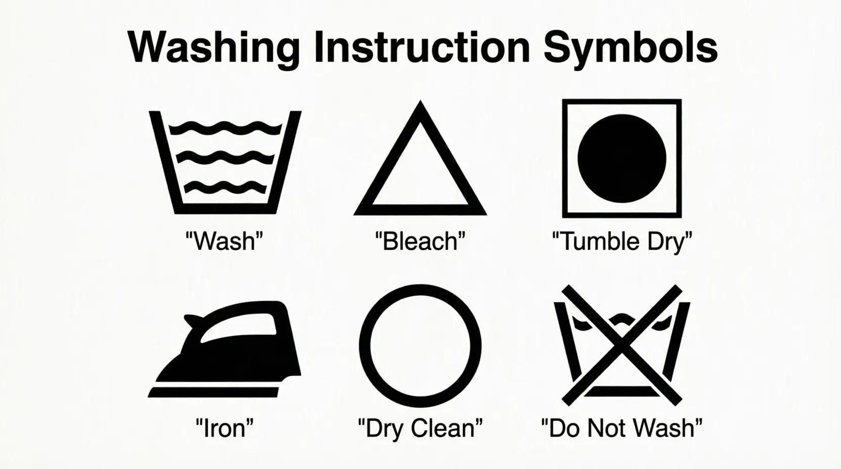 Washing Instruction Symbols